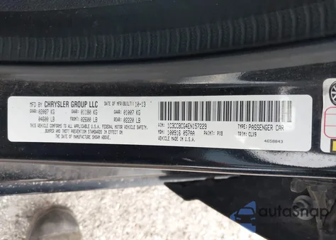 2014 Chrysler 200 Limited z USA, uszkodzony, nr VIN 1C3CCBCG4EN157229